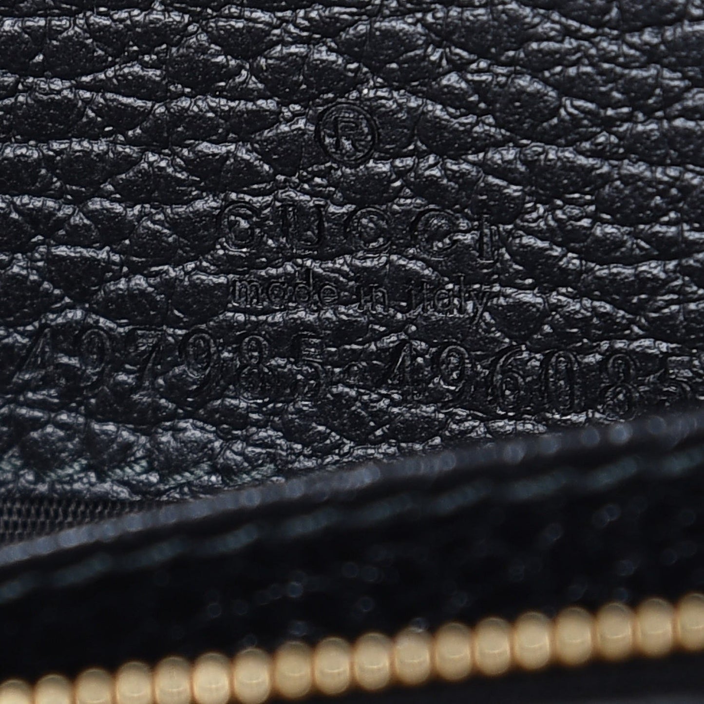 Calfskin Mini GG Marmont Chain Wallet Black