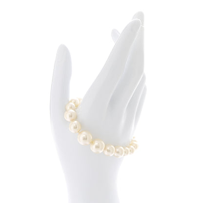 Chanel Graduated Pearl Crystal CC Bracelet Gold 2 of 5