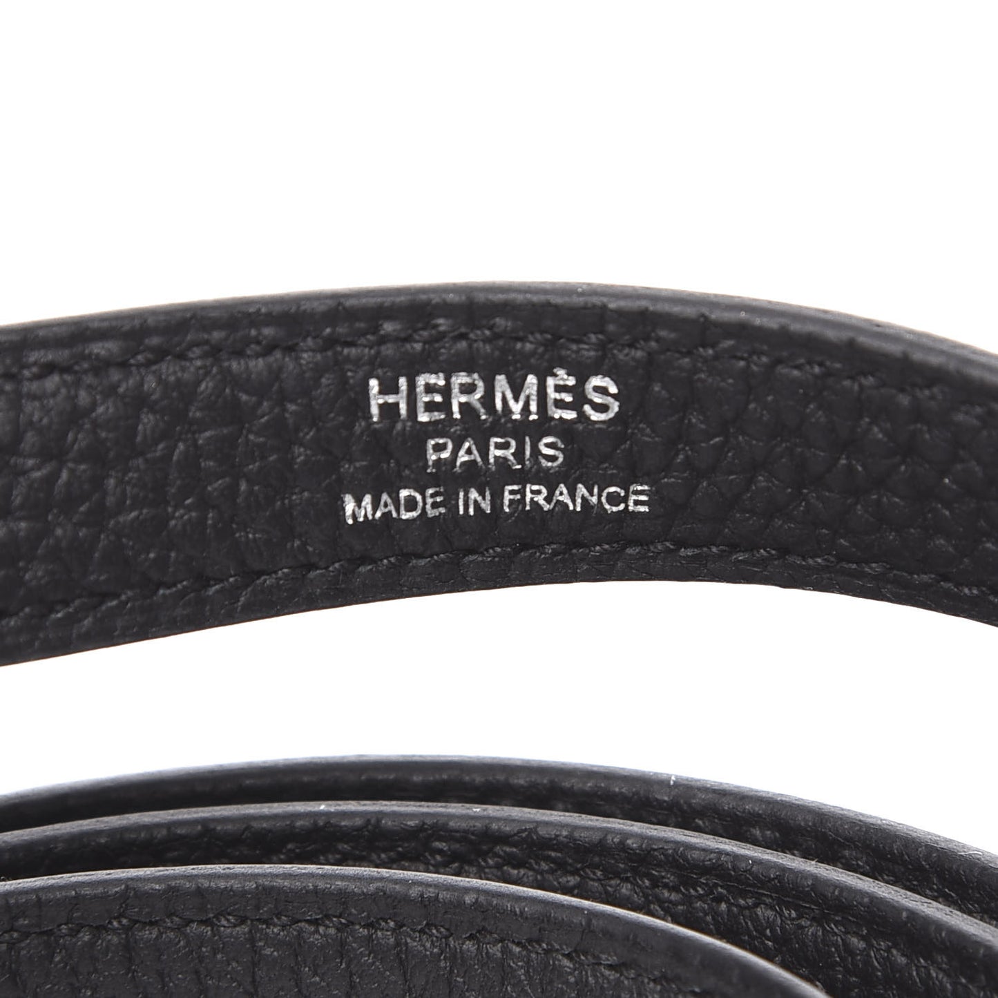Taurillon Clemence Kelly Shoulder Strap Black