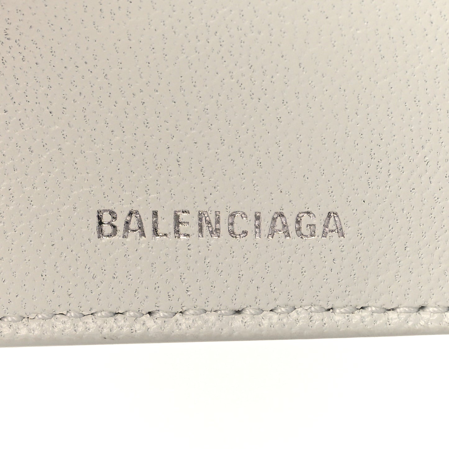 Calfskin Logo Everyday Mini Wallet White