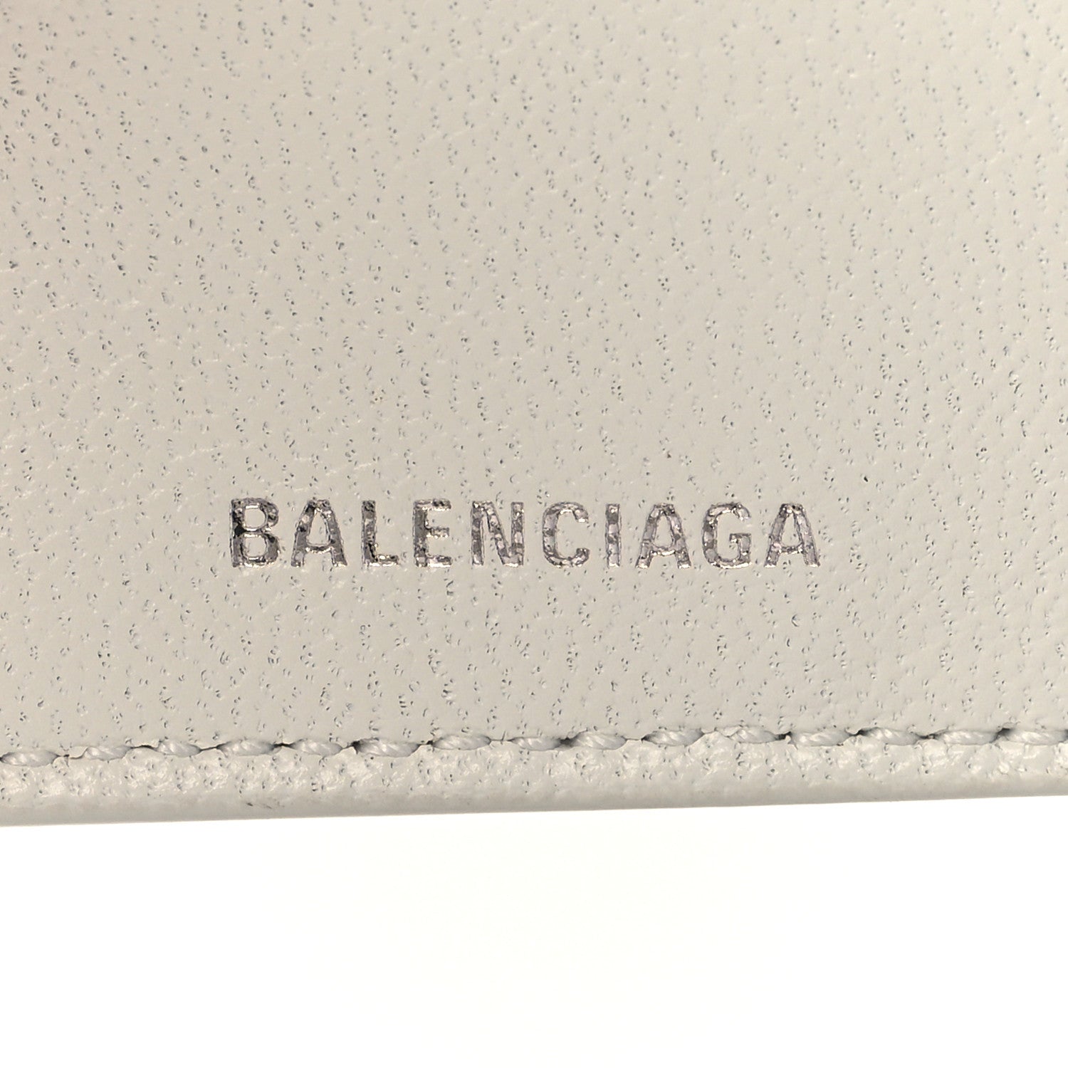 Balenciaga Calfskin Logo Everyday Mini Wallet White 6 of 6