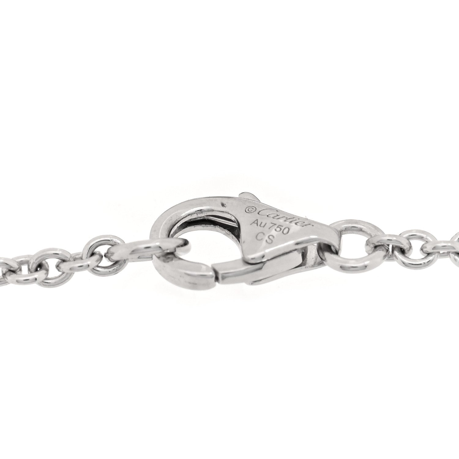 Cartier 18K White Gold Interlocking LOVE Bracelet 3 of 4