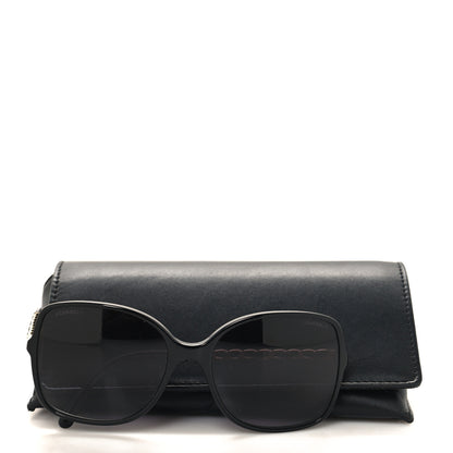 Chanel Acetate Metal Lambskin Square Chain Sunglasses 5210-Q-A Black 7 of 7