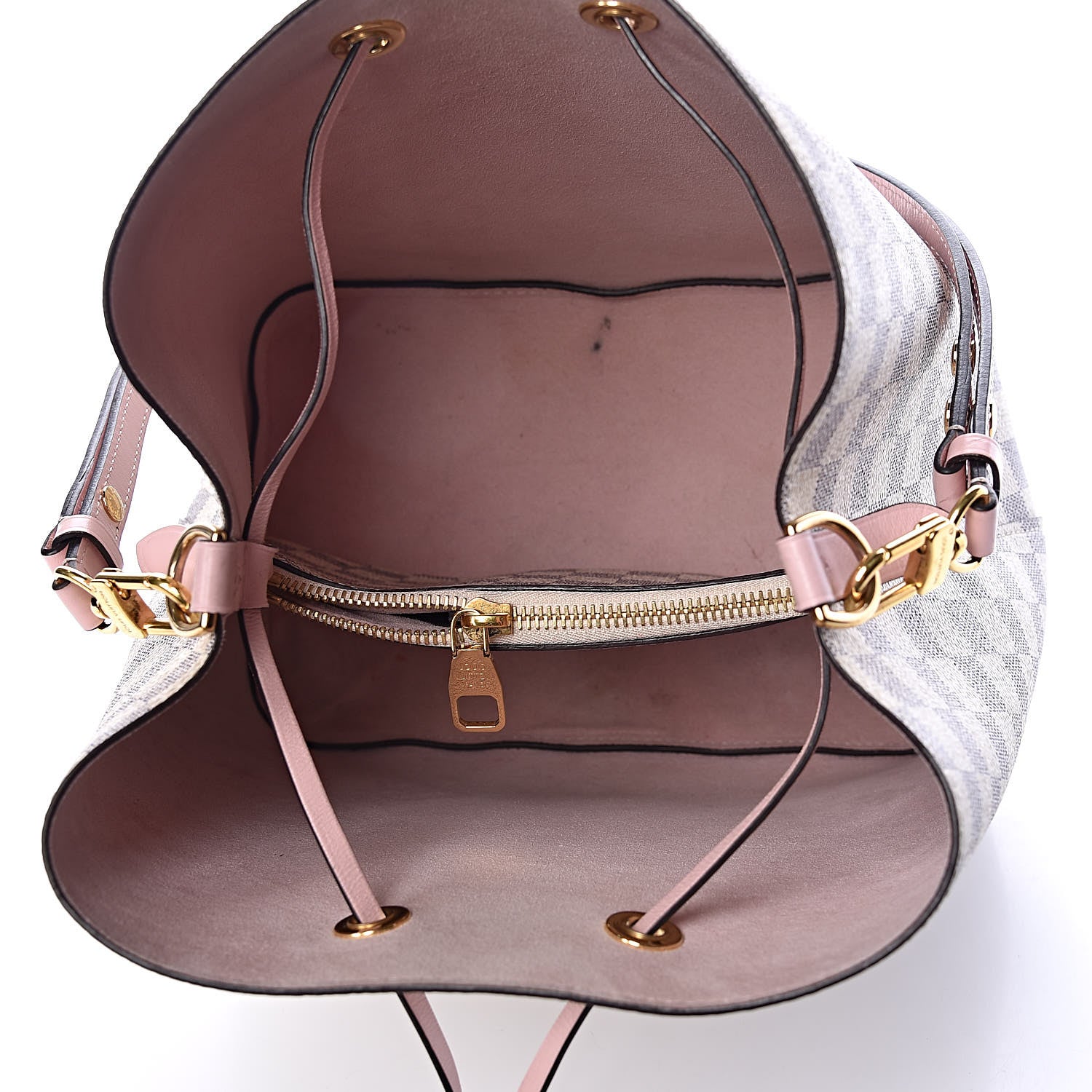 Louis Vuitton Damier Azur Neonoe MM Eau De Rose 7 of 9