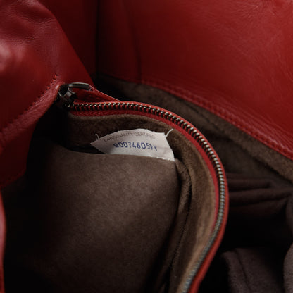 Bottega Veneta Nappa Intrecciato Medium Roma Tote Red 9 of 10