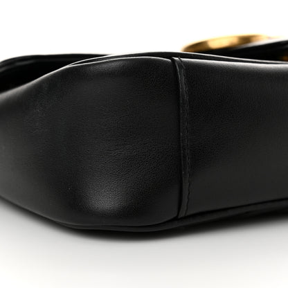 Gucci Calfskin Matelasse Mini GG Marmont Shoulder Bag Black 9 of 10