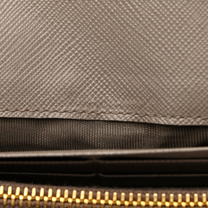 Prada Saffiano Metal Bar Continental Flap Wallet Argila 8 of 14