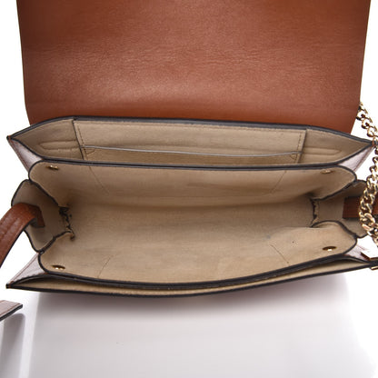 Chloe Suede Calfskin Small Faye Shoulder Bag Tobacco 5 of 10
