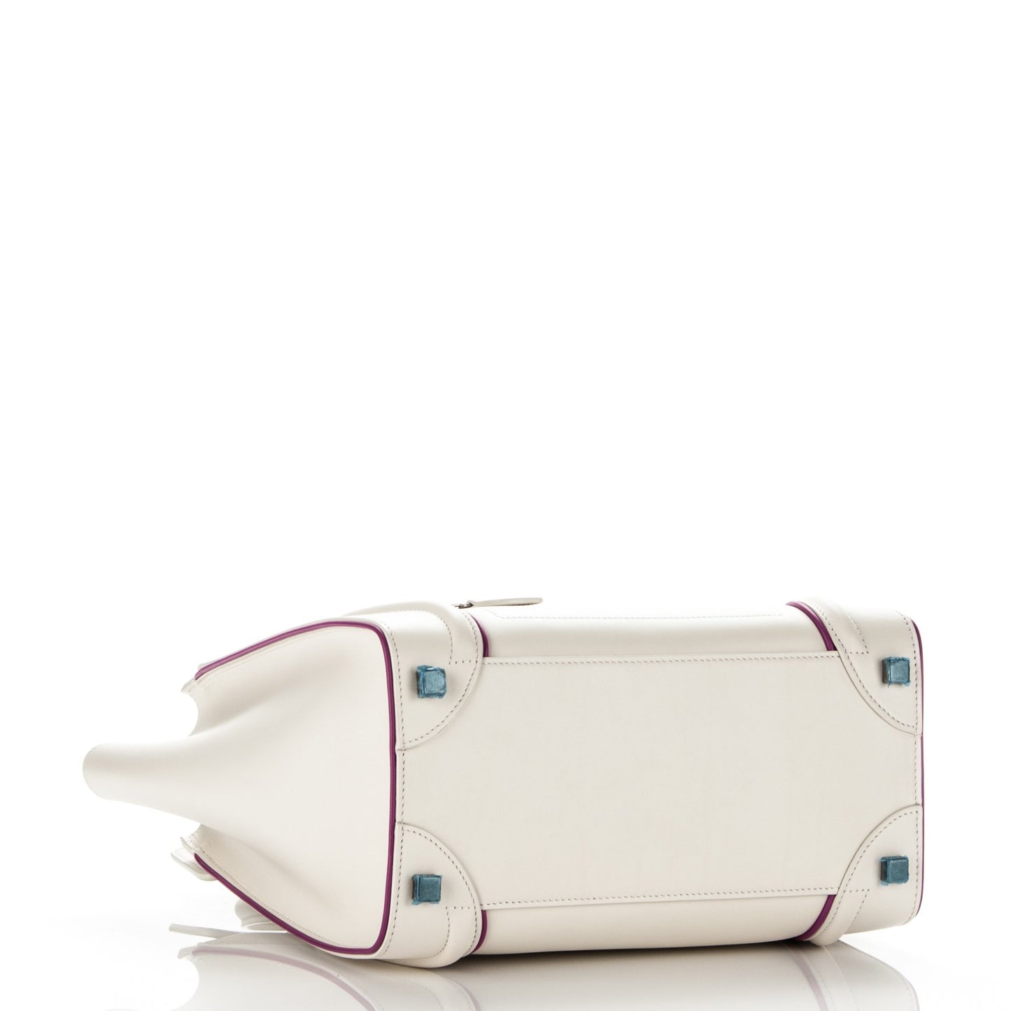 Smooth Calfskin Micro Luggage White Magenta