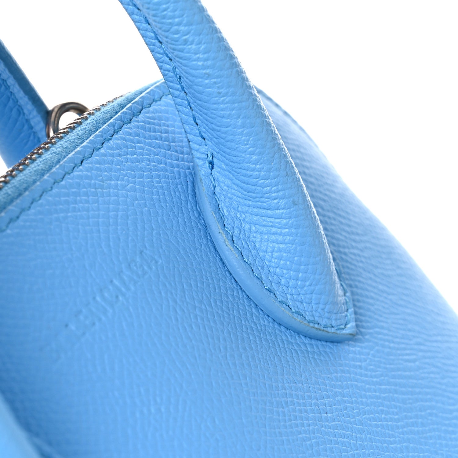 Balenciaga Signature Grained Calfskin Logo XXS Ville Top Handle Bag Baby Blue Black 17 of 20