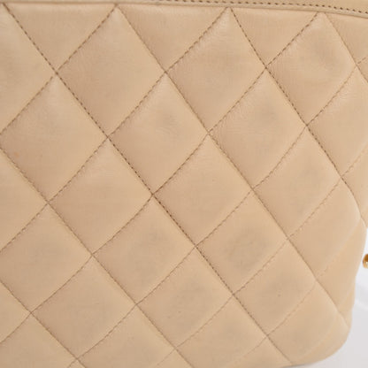 Chanel Lambskin Quilted Tote Beige 10 of 12