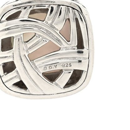 David Yurman Sterling Silver Diamond Mother of Pearl 14mm Albion Enhancer Pendant 3 of 3
