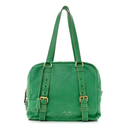 Prada Cervo Logo Embossed Folding Tote Acquamarina 1 of 18
