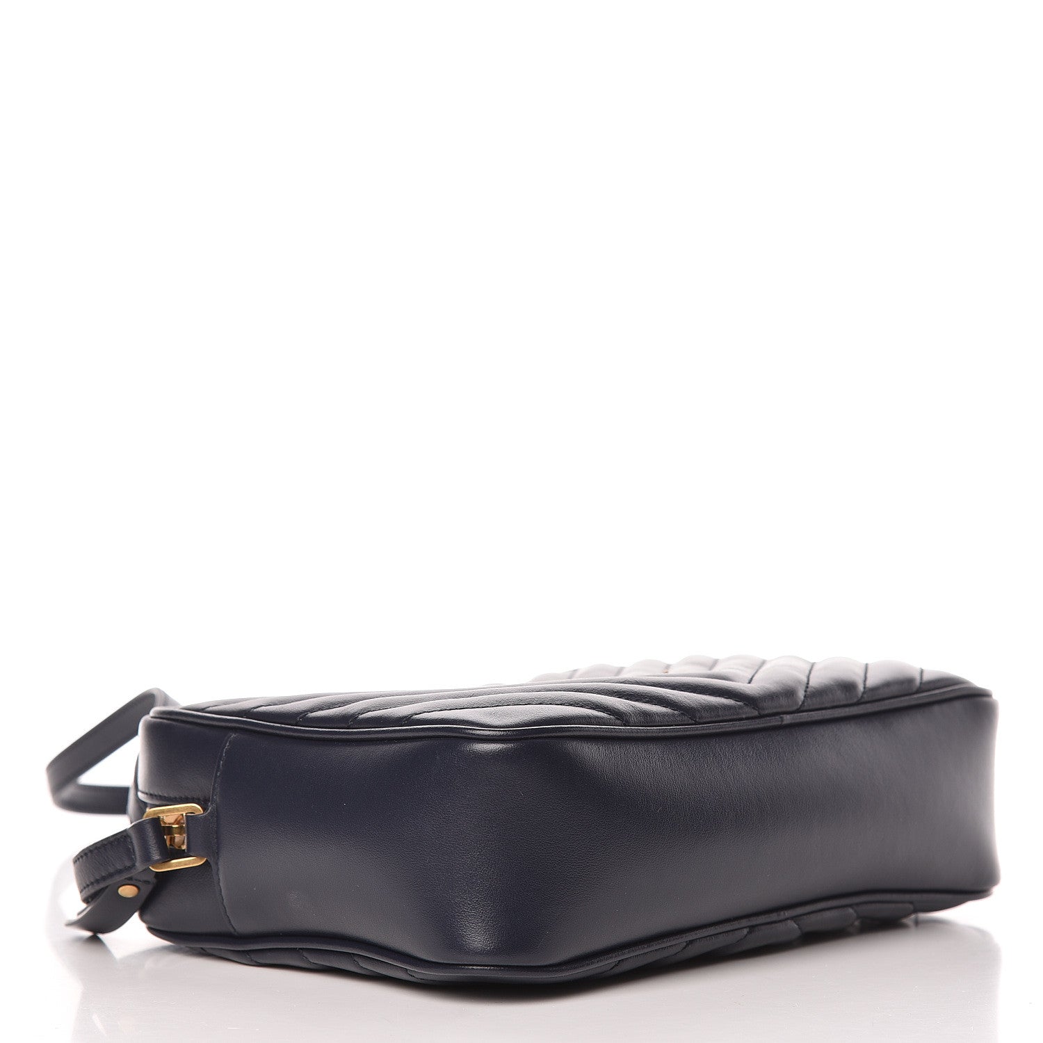 Saint Laurent Calfskin Matelasse Monogram Lou Camera Bag Navy 4 of 9