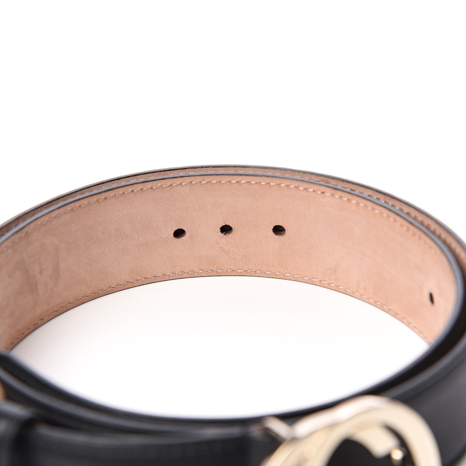 Gucci Calfskin Interlocking G 37mm Belt 85 34 Black 4 of 9