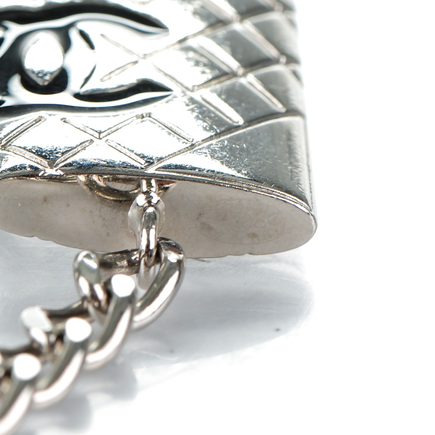Enamel CC Cambon Chain Belt Silver Black