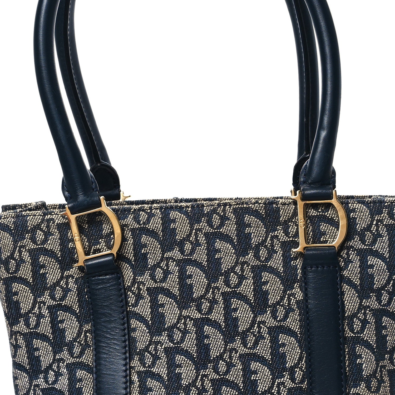 Christian Dior Monogram Tote Blue 8 of 13