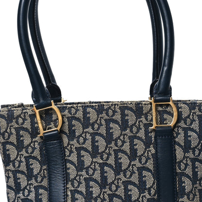 Christian Dior Monogram Tote Blue 8 of 13