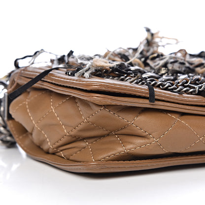 Chanel Calfskin Tweed Enchained Medium Boy Flap Brown 9 of 11