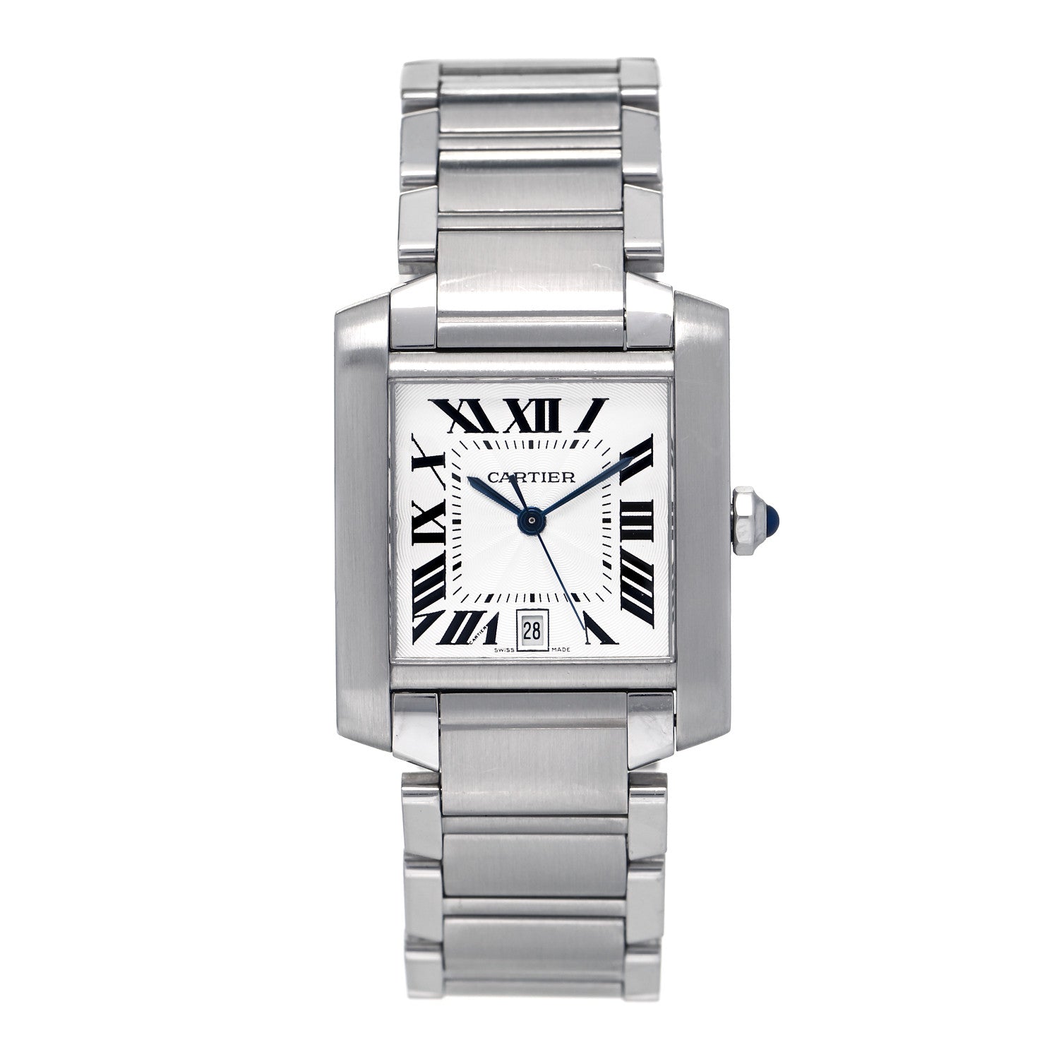 Cartier Stainless Steel 28mm Tank Francaise Automatic Watch 2 of 9