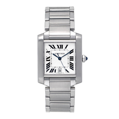 Cartier Stainless Steel 28mm Tank Francaise Automatic Watch 2 of 9