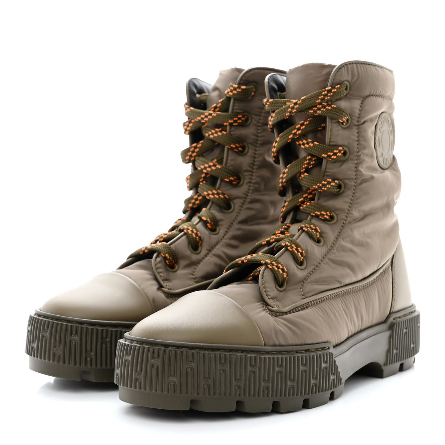 Calfskin Parachute Fresh Ankle Boots 37 Khaki