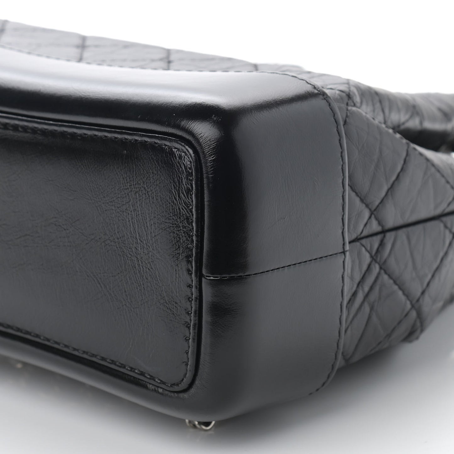 Aged Calfskin Quilted Small Gabrielle Backpack Black