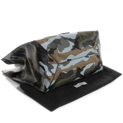 Valentino Garavani Lambskin Camouflage Vertical Tote Light Blue 4 of 8