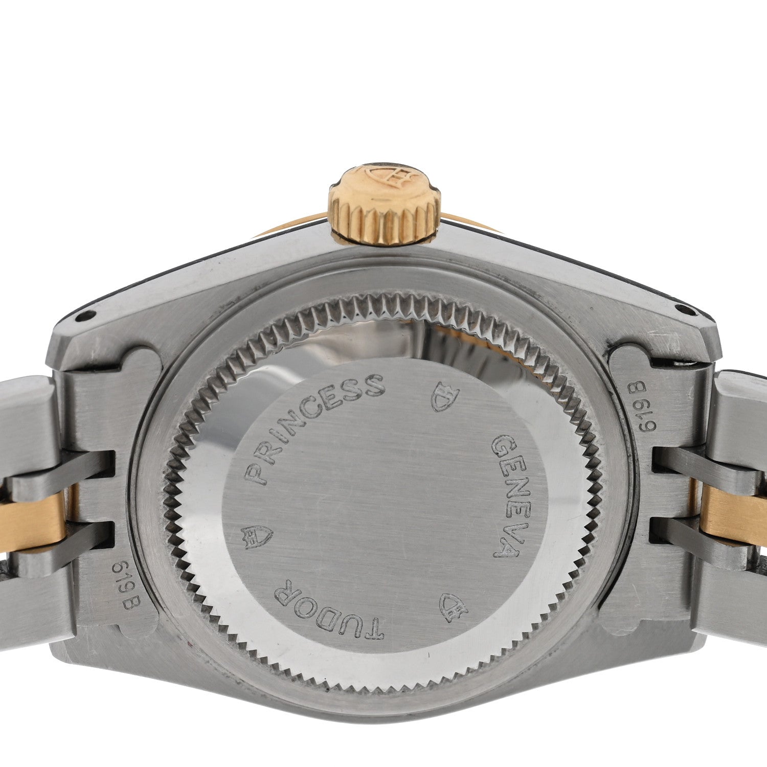 TUDOR Stainless Steel 18K Yellow Gold Diamond 25mm Princess Date Automatic Watch Champagne 92413 4 of 4