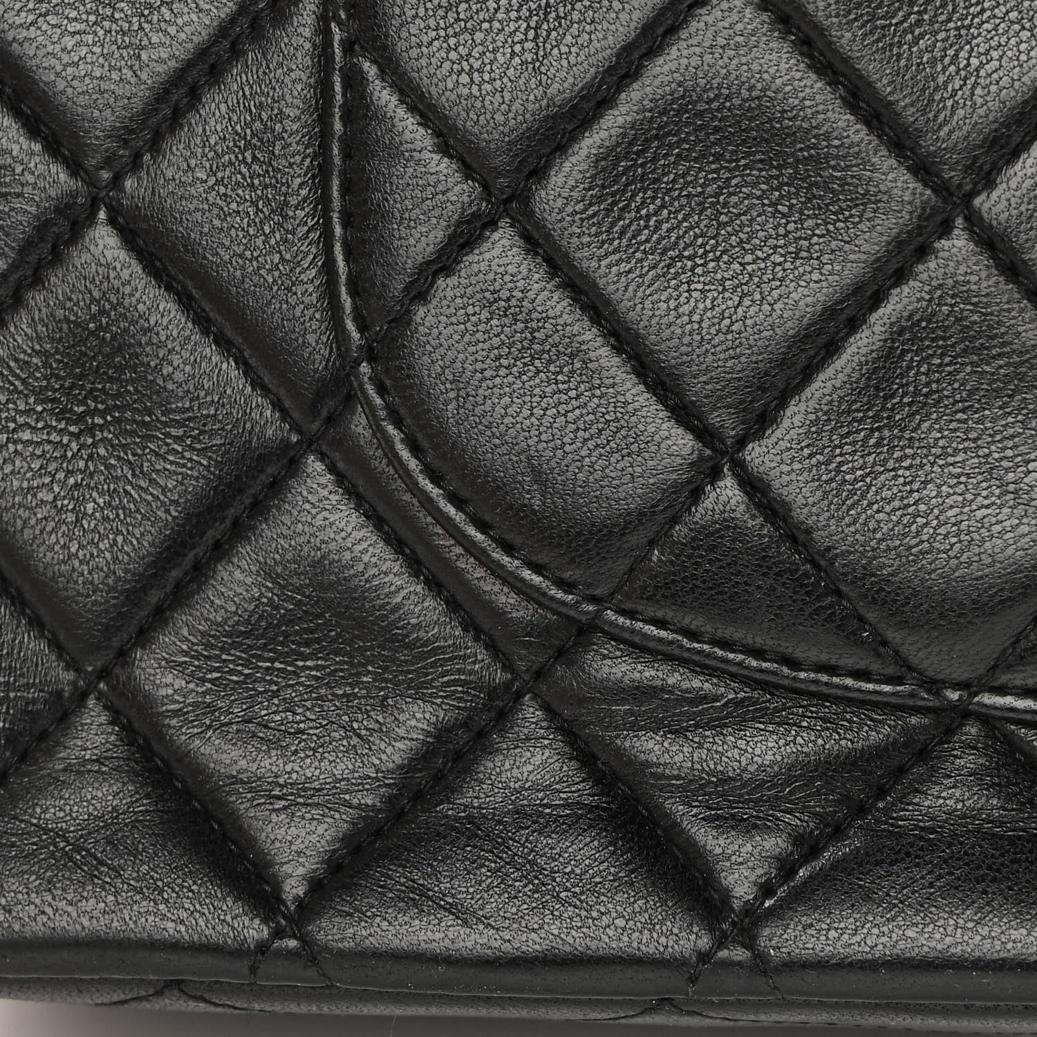 Chanel Lambskin Quilted Medium Double Flap Black 17 of 18