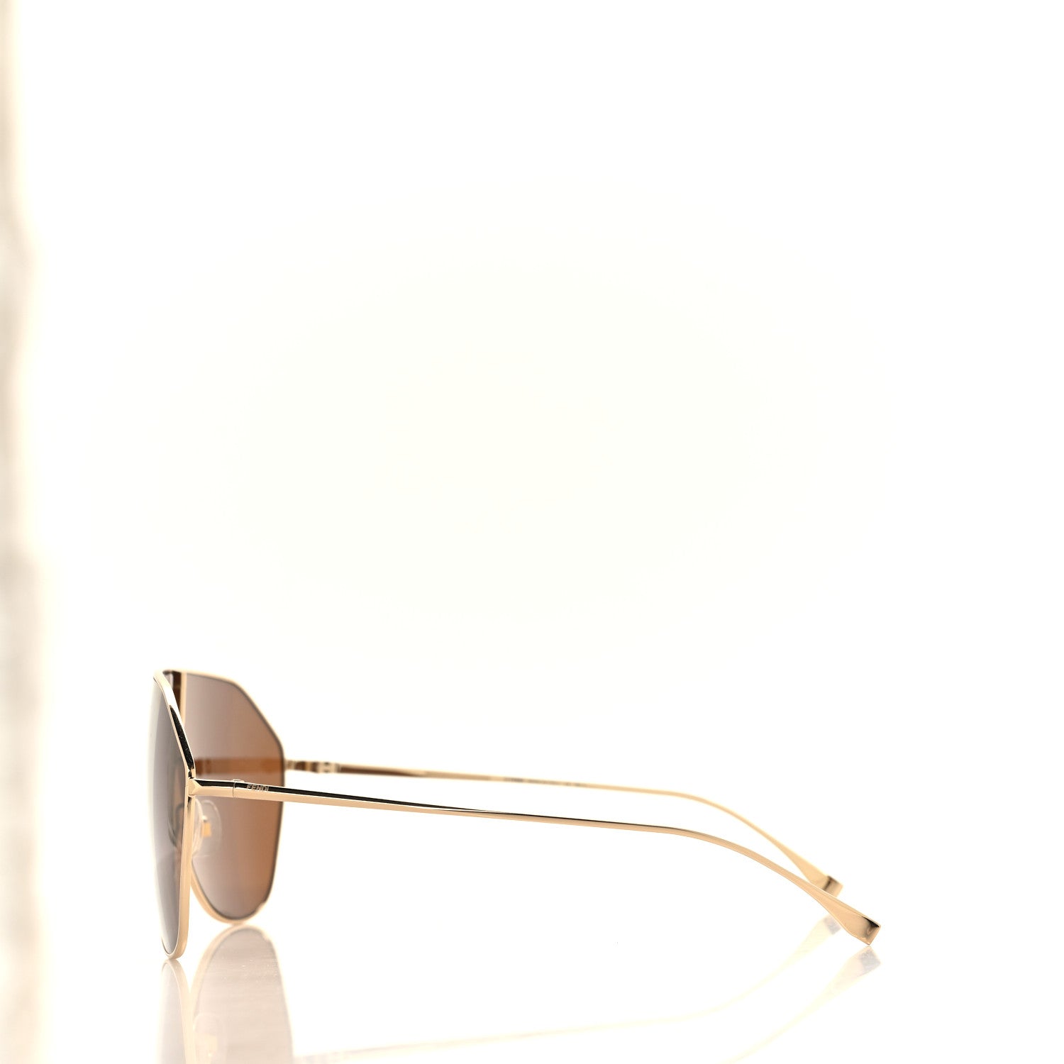 Fendi Metal Aviator Sunglasses FF 0405/S Sunglasses Brown Gold 3 of 7
