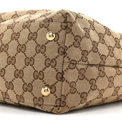 Gucci Monogram Medium Horsebit Tassel Shoulder Bag Dark Beige 8 of 11