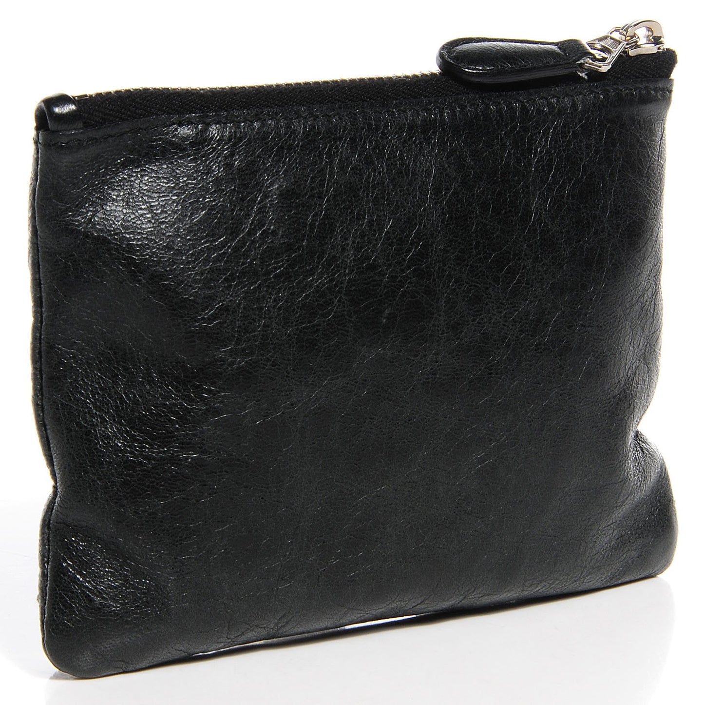 Agneau Giant Silver Hardware M Porte-Monnaie Coin Purse Black