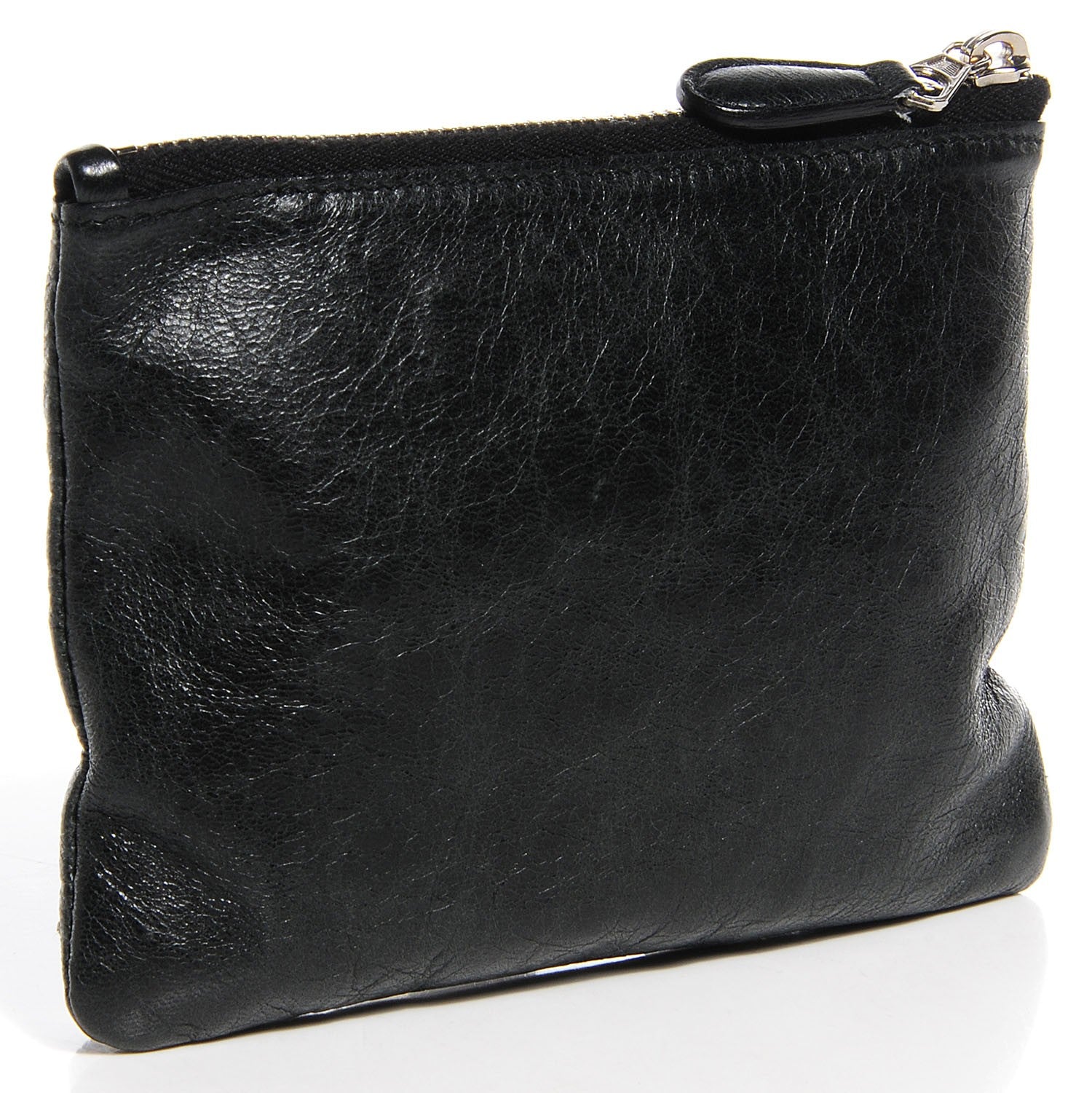 Balenciaga Agneau Giant Silver Hardware M Porte-Monnaie Coin Purse Black 3 of 12