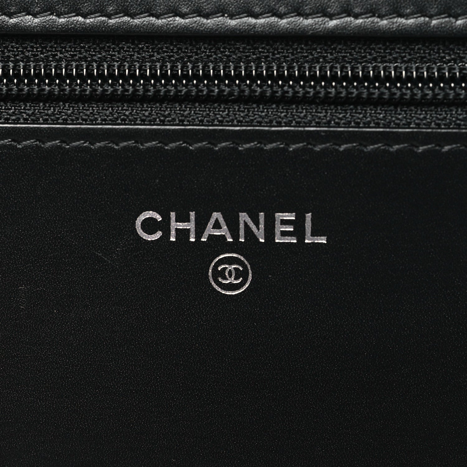 Chanel Calfskin Chain 20s Signe Wallet on Chain WOC Black 6 of 11