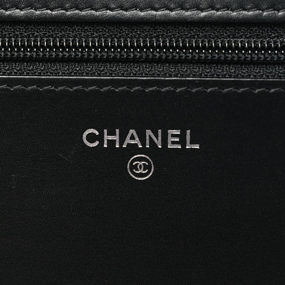 Chanel Calfskin Chain 20s Signe Wallet on Chain WOC Black 6 of 11