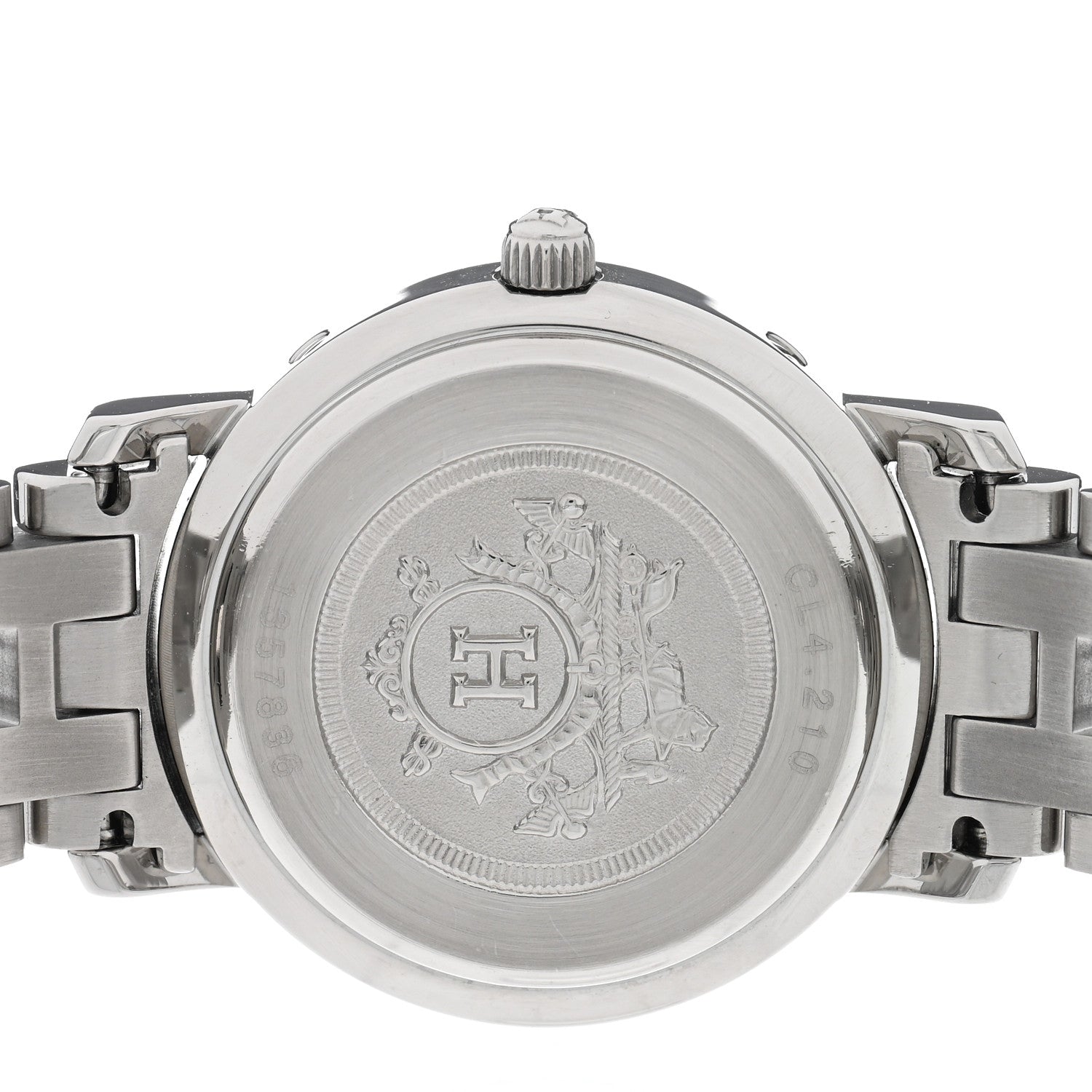 Hermes Stainless Steel 24mm Clipper Quartz Watch Grey 4 of 4