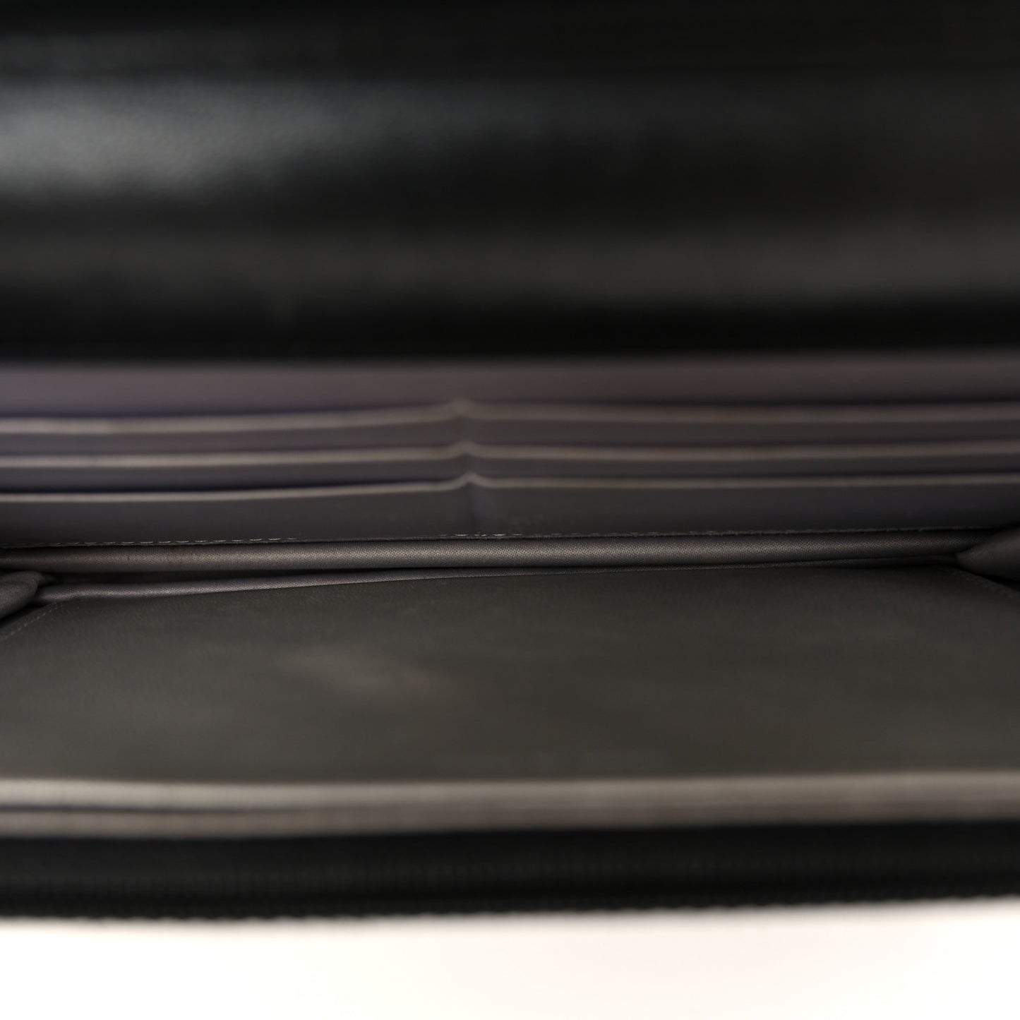 Lambskin Camellia Embossed Wallet On Chain WOC Black