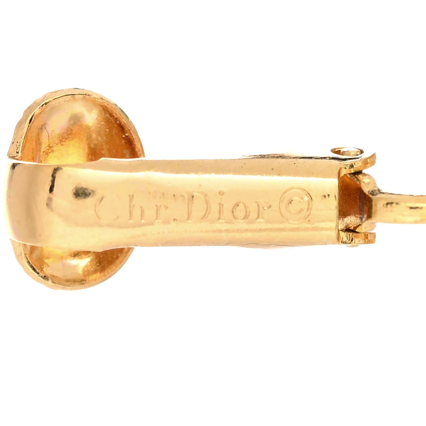 Logo Clip On Earrings Gold