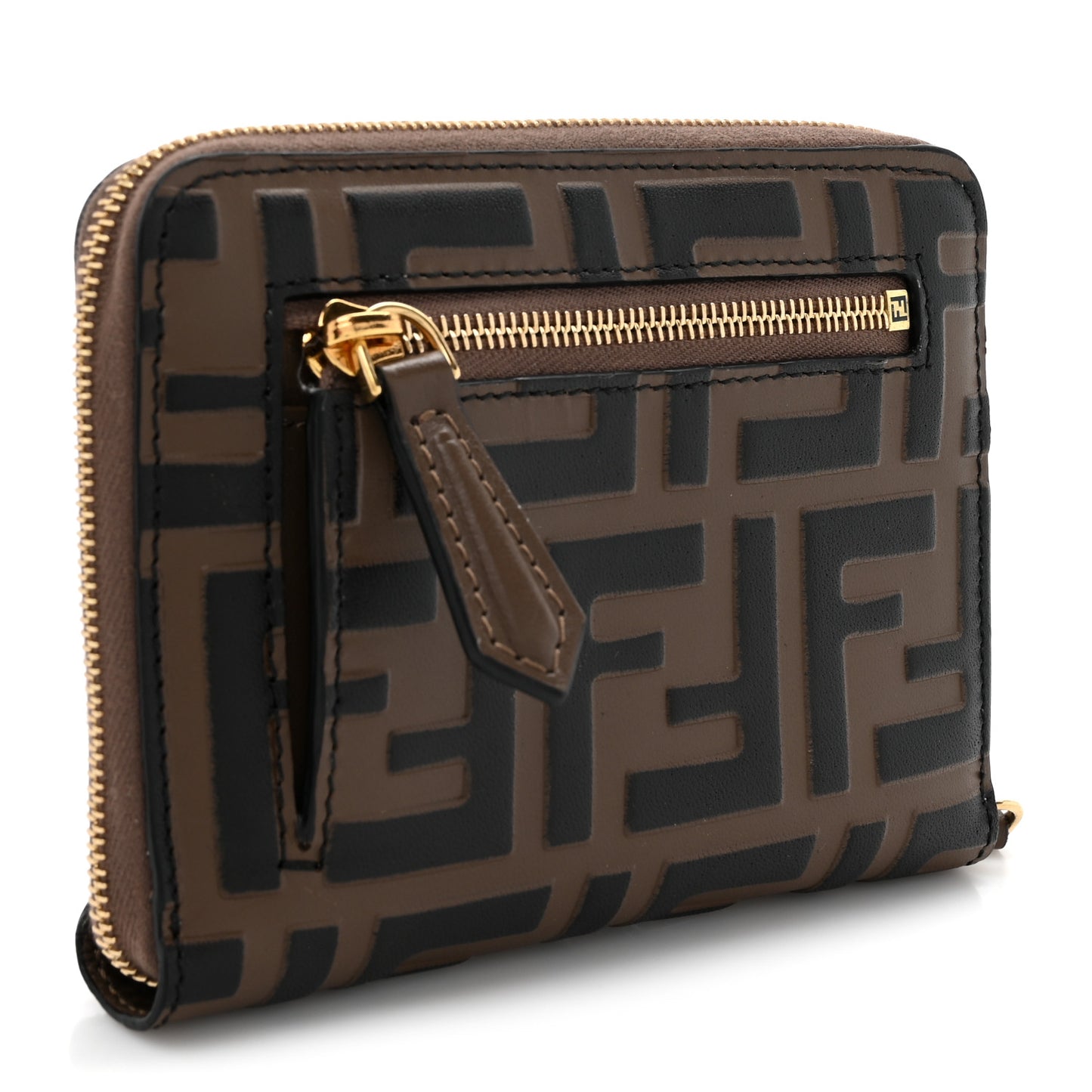 Vitello Ceylon Bi-Color FF 1974 Embossed FF Diamonds Wallet Maya Black