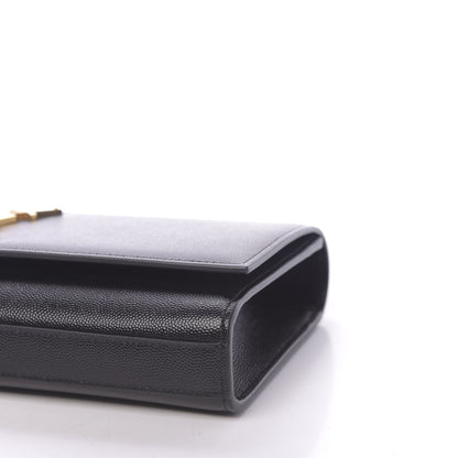 Saint Laurent Grain De Poudre Monogram Cassandre Clutch Black 8 of 9