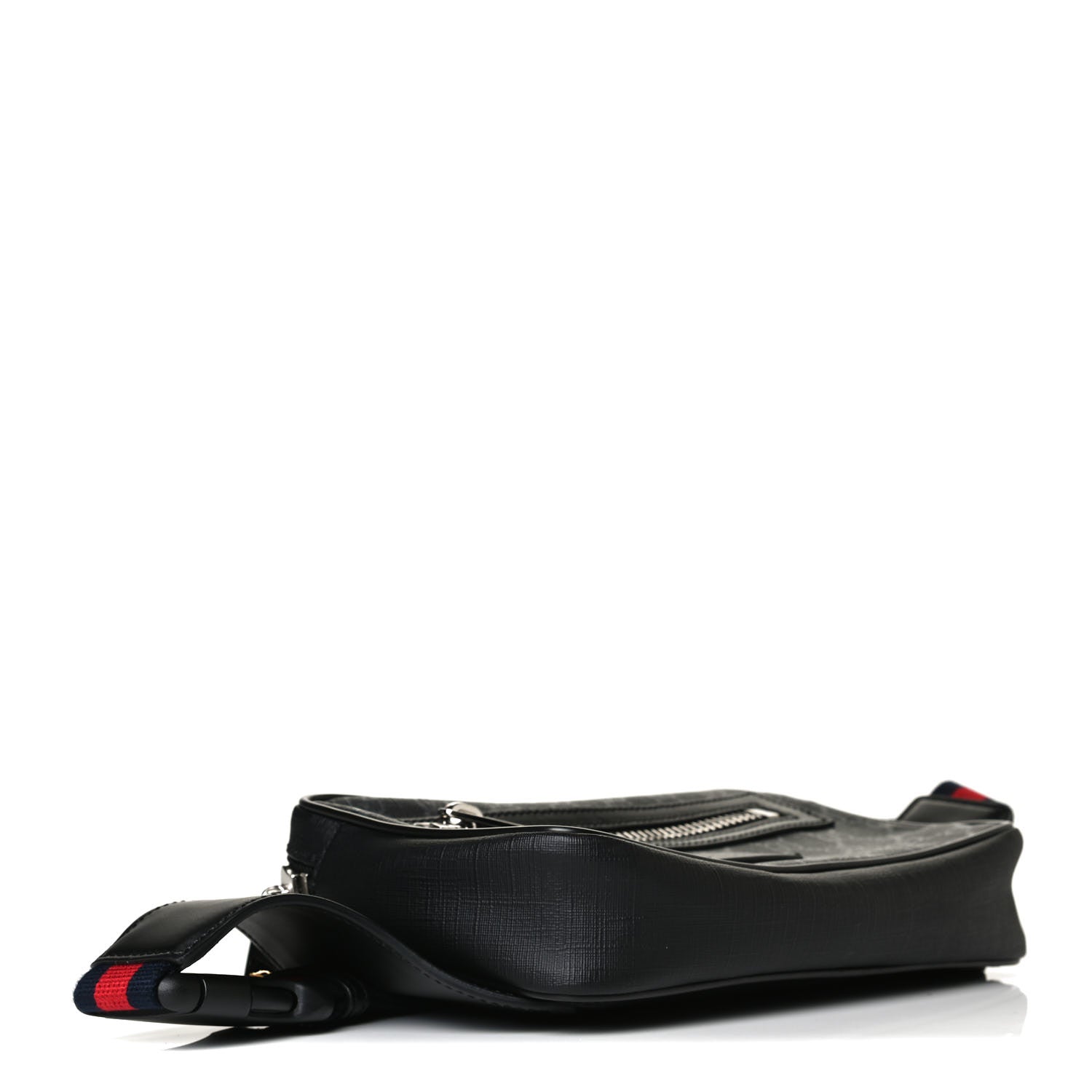 Gucci Soft GG Supreme Monogram Web Belt Bag Black Grey 4 of 12