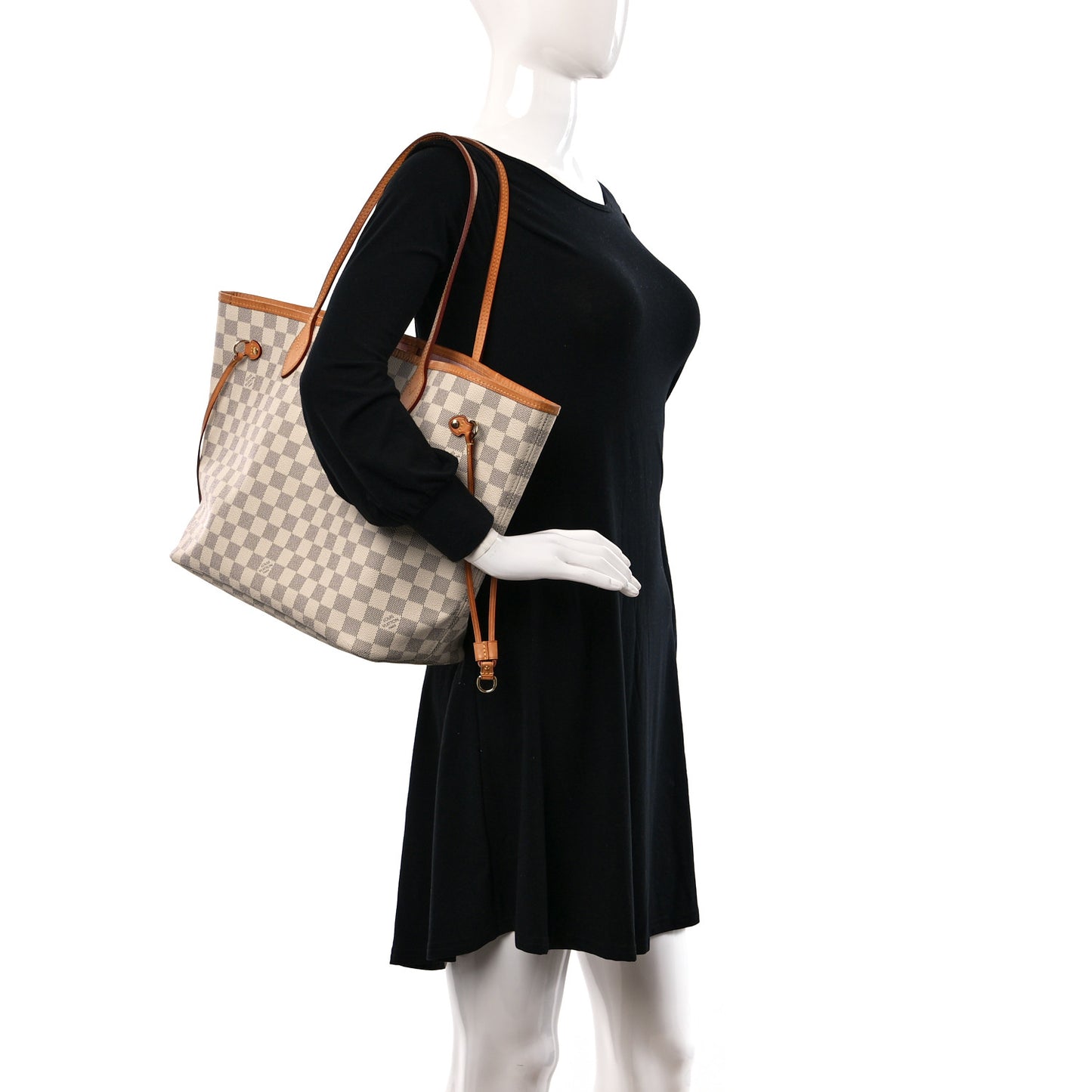 Damier Azur Neo Neverfull MM Rose Ballerine