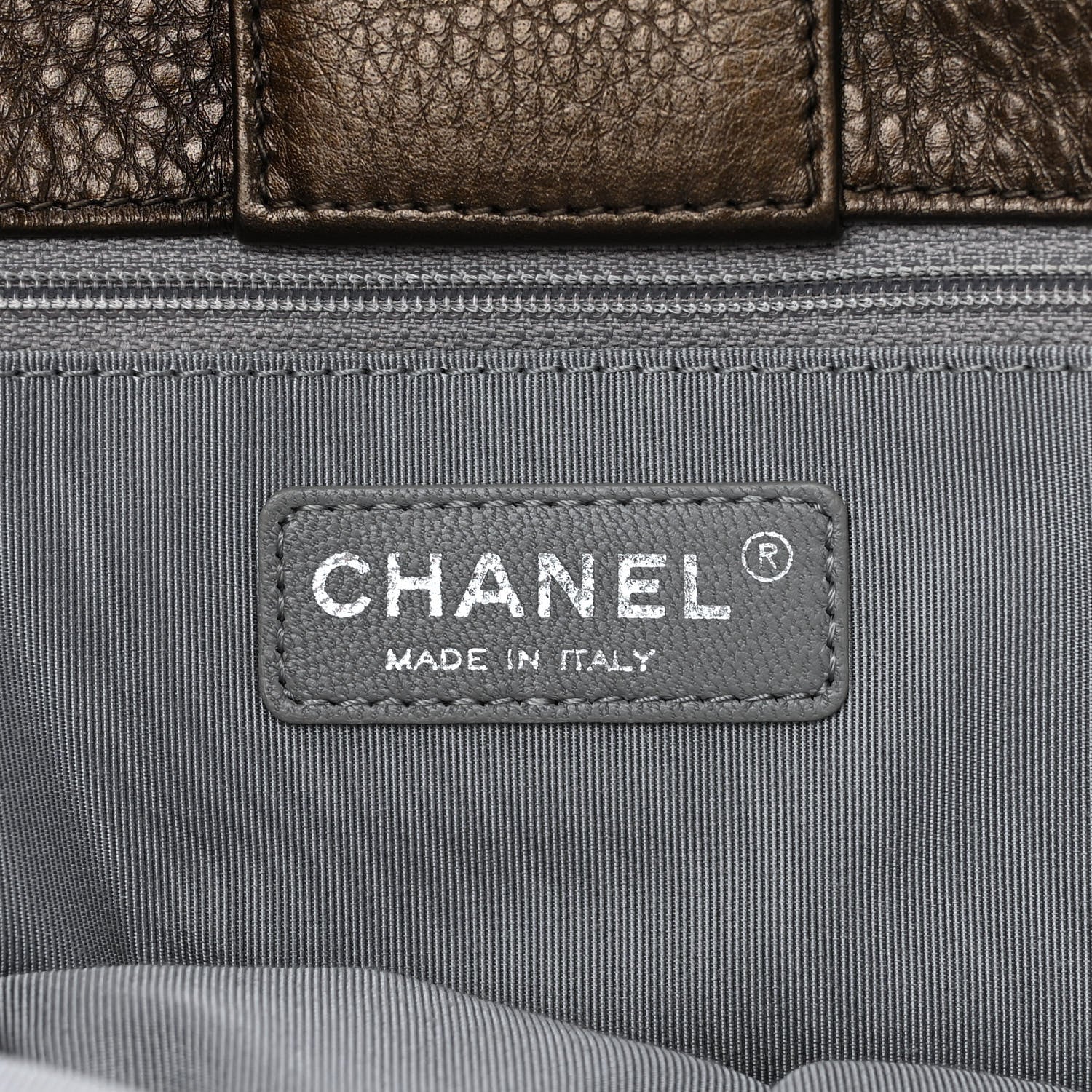Chanel Metallic Deerskin Cerf Executive Shopper Tote Copper 6 of 12