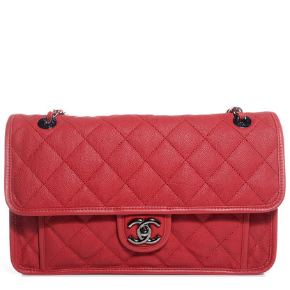 Chanel Caviar French Riviera Large Flap Red 1 of 9