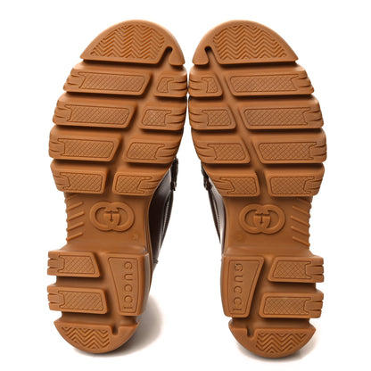 Gucci Magnum Calfskin Nappa Samoa Womens Horsebit Platform Chunky Lug Sole 40mm Loafers 39 Brown 5 of 8