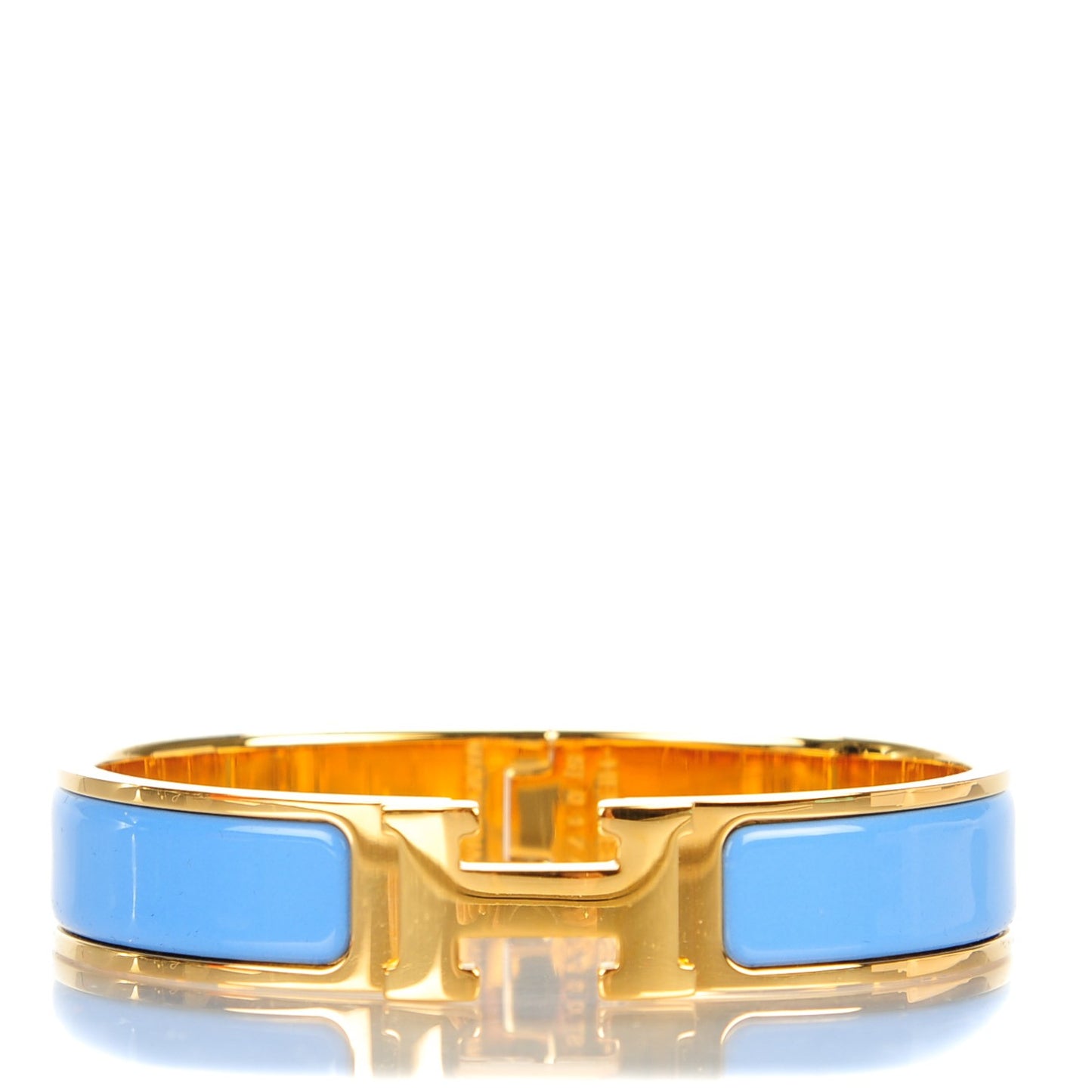 Enamel Narrow Clic H Bracelet PM Transat Bleu