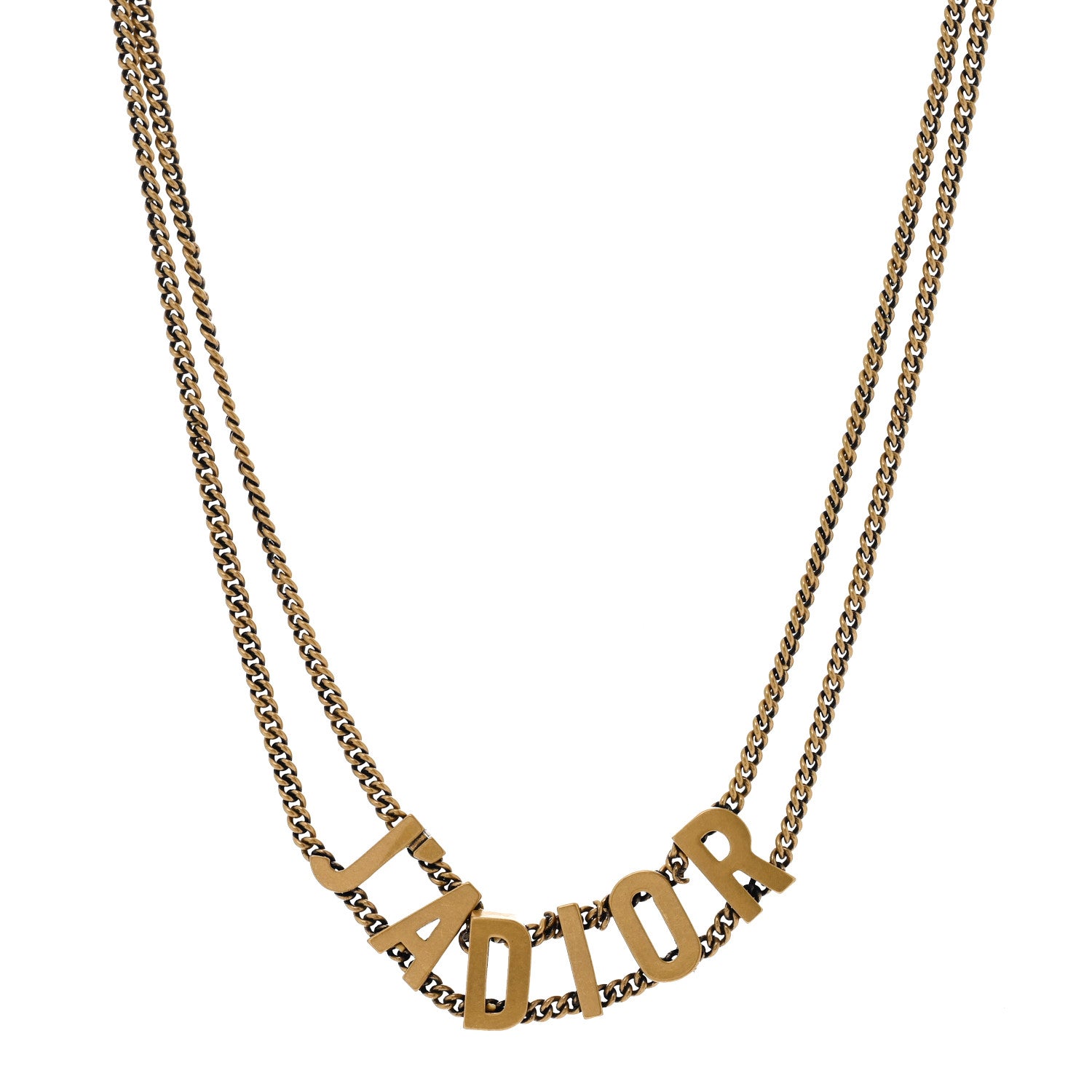 Christian Dior Metal J'Adior Choker Necklace Aged Gold 1 of 5