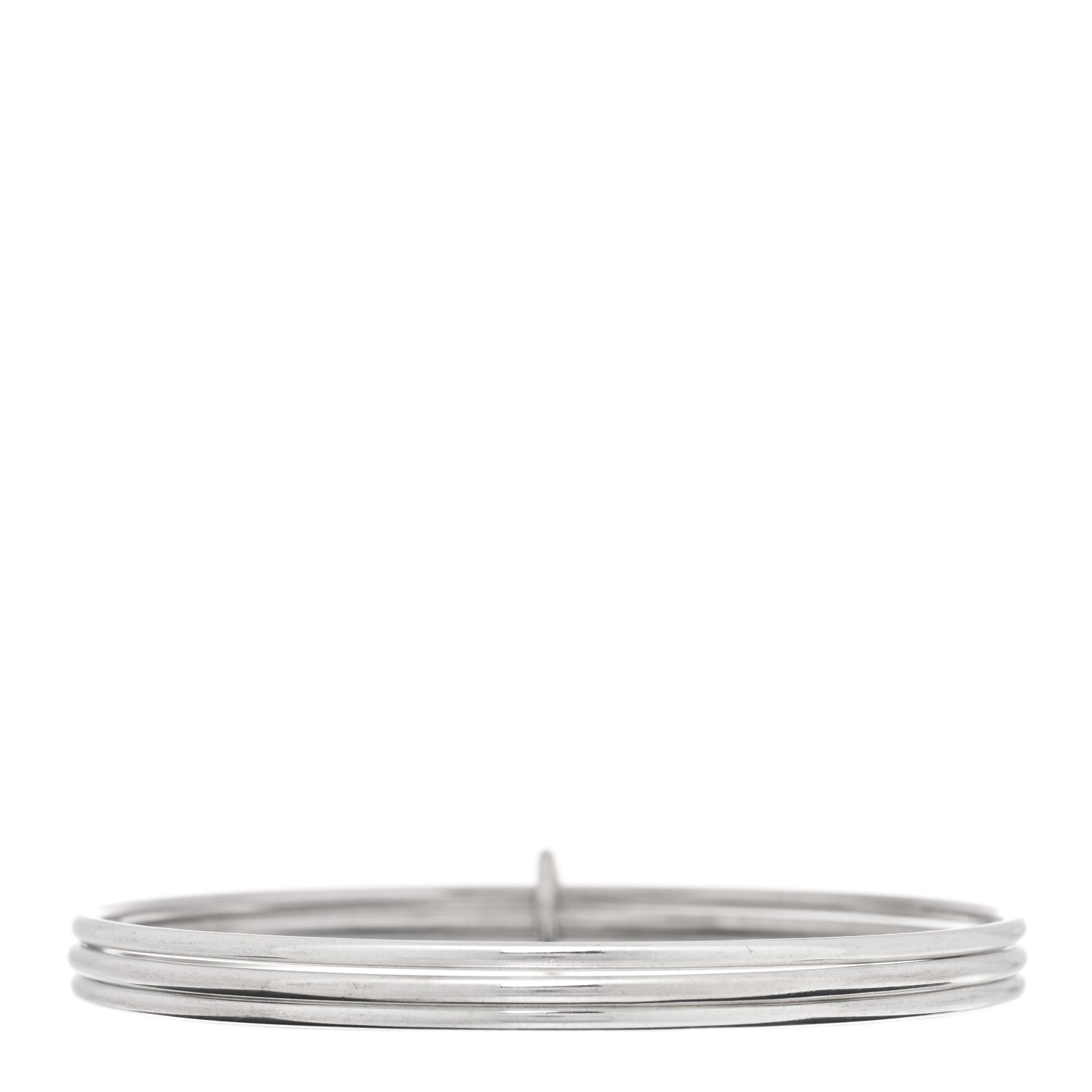 Tiffany Sterling Silver Heart Triple Bangle Bracelet 2 of 4