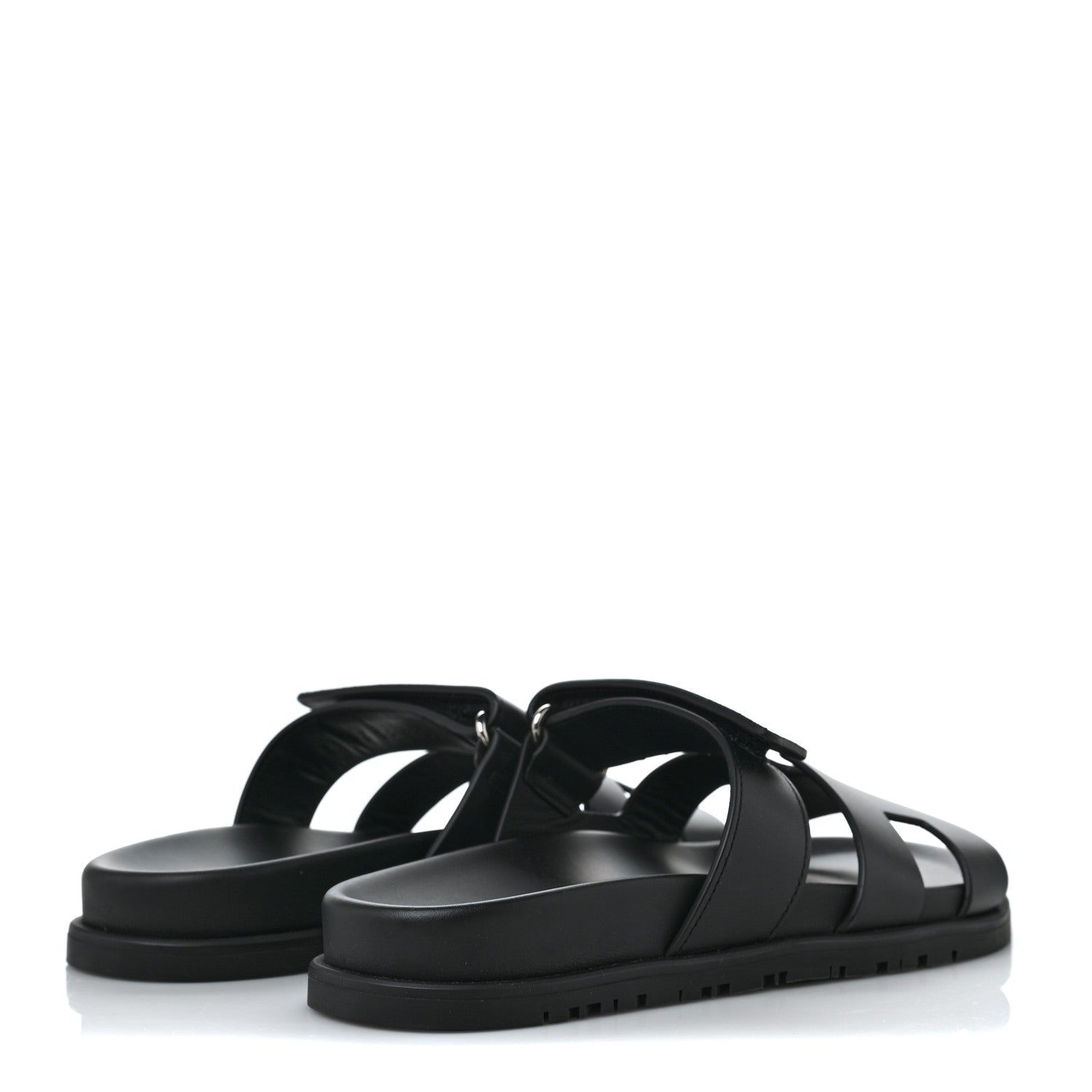 Hermes Calfskin Womens Chypre Sandals 36 Black 4 of 7